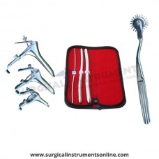 Hegar uterine dilator 3 pieces set,3-4, 9-10, 13-14, pinwheel, grave 3pcs